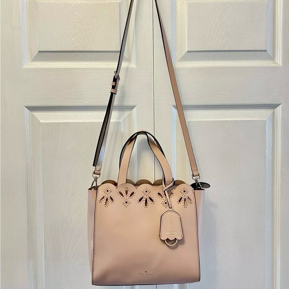 KATE SPADE Pink Blush New York MAGNOLIA STREET EYELET MINI MINA SATCHEL